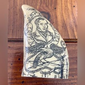 Vintage Resin Scrimshaw Art